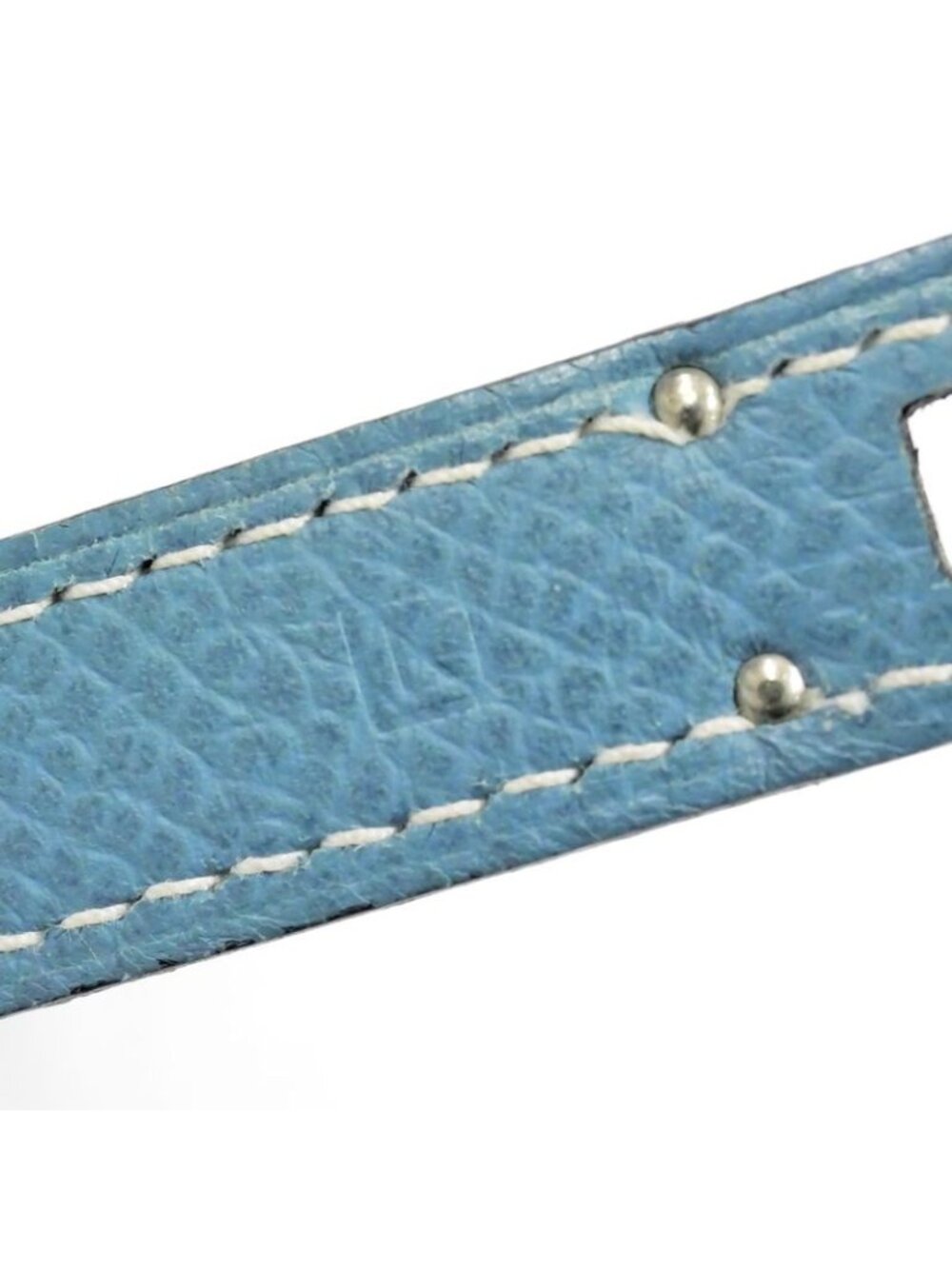 Hermes Kelly Wallet Compact Trifold Blue Jean Silver Hardware - Picture 10 of 10